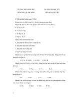 ĐỀ KIỂM TRA HỌC KỲ I MÔN HOÁ HỌC LỚP 9 TRƯỜNG THCS ĐỒNG PHÚ ĐỒNG HỚI - QUẢNG BÌNH