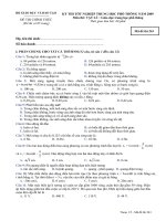 Đề thi môn Vật Lý TN-THPT 2009 -m243