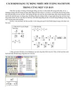Cách định dạng tự động nhiều đối tượng Mathtype trong cùng một văn bản