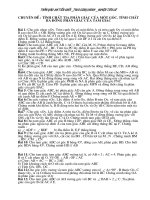 Chuyen de tinh chat tia phan giac cua mot goc.Ba duong phan giac trong tam giac