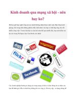 Kinh doanh qua mạng xã hội  nên hay ko 