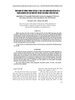 ứNG DụNG Hệ THốNG THÔNG TIN ĐịA Lý (GIS) XÂY DựNG BảN Đồ Hệ Số LS TRONG NGHIÊN CứU XóI MòN ĐấT HUYệN TAM NÔNG (TỉNH PHú THọ)