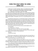 Phân tích hoạt động tài chính nâng cao 