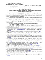 Quy định tiêu chuẩn danh hiệu thi đua 2009