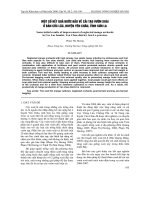 MộT Số KếT QUả BƯớC ĐầU Về CảI TạO VƯờN XOàI ở BảN CốC LắC, HUYệN YÊN CHÂU, TỉNH SƠN LA