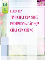 TÍNH CHẤT CỦA NITƠ
