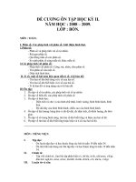 đề cương ôn tập HKII