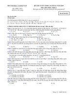 ĐỀ THI TUYỂN SINH CAO ĐẲNG NĂM 2010 Môn: HÓA HỌC; Khối A mã đề 824 