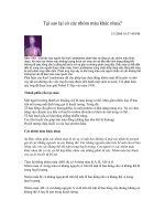 TẠI SAO LẠI CÓ CÁC NHÓM MÁU KHÁC NHAU?