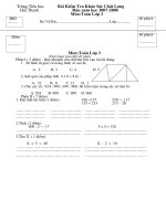 Khảo sát Toán lớp 3