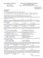 ĐỀ THI TUYỂN SINH ĐẠI HỌC NĂM 2009 Môn thi: HOÁ HỌC; Khối: A mã đề  327 