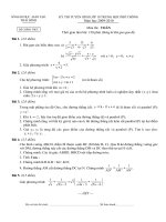 Đề thi và đáp án Toán thi vào 10 Tỉnh Thái Bình năm 2009