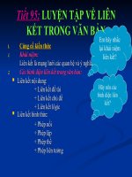 Luyện tập về liên kết trong văn bản