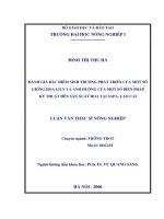 đánh giá đặc điểm sinh trưởng phát triển của một số giống hoa lily và ảnh hưởng của một số biện pháp kỹ thuật đến sản xuất 