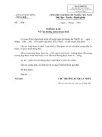 THÔNG BÁO Về việc không được hoàn thuế