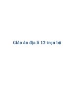 Giáo án địa lí 12 trọn bộ 