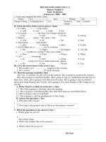 English 6+ma trận + đáp án