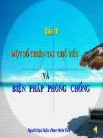 THIÊN TAI VÀ BIỆN PHÁP PHÒNG CHỐNG