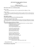 ĐỀ THI THỬ ĐẠI HỌC KHỐI D NĂM 2012 LẦN THỨ 1