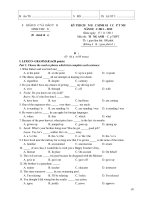 ĐỀ THI CHỌN HỌC SINH GIỎI TỈNH Năm học 2011-2012 Môn TIẾNG ANH THPT – SỞ GIÁO DỤC VÀ ĐÀO TẠO NINH THUẬN