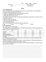 Kiểm tra HK I- Địa lý 9