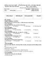 Đề và đáp án kiểm tra hoc kì II -Công nghẹ-2009