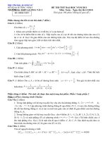 THỬ ĐẠI HỌC NĂM 2011         TRƯỜNNG THPT LƯƠNG TÀI 2   Môn: Toán – Ngày thi: 06.12.2010