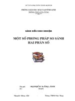 Một số phương pháp so sánh phân số