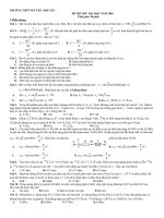 Đề thu thử môn vật lí