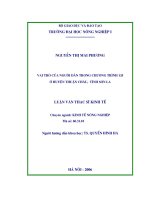 Vai trò của người dân trong chương trình 135 ở huyện thuận châu, tỉnh sơn LA 