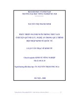 Luận văn phát triển ngành nuôi trồng thuỷ sản ở huyện quỳnh lưu, nghệ an trong quá trình hội nhập kinh tế quốc tế 