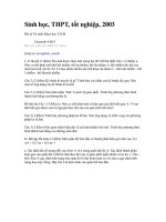 Sinh học, TN THPT, 2003-2004