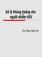Xử lý khủng hoảng cho người nhiễm HIV