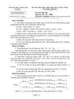ĐỀ THI CHỌN HỌC SINH GIỎI LỚP 12 VÒNG TỈNH NĂM HỌC 2009 – 2010 MÔN HÓA HỌC - SỞ GIÁO DỤC VÀ ĐÀO TẠO NGHỆ AN