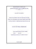 Một số giải pháp chủ yếu nhằm đẩy nhanh công tác giải phóng mặt bằng trong thực hiện các dự án đầu tư trên địa bàn huyện gia lâm 