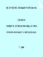 CHƯƠNG TRÌNH TẬP HUẤN CM HÈ 2009
