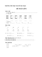 Đề thi cuối kỳ 1- năm học 2008-2009- Nguyễn Bá Ngọc