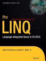 Pro Linq to SQL