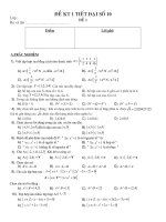 Kiểm Tra 1 Tiết ĐS Chương I