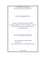 Nghiên cứu ảnh hưởng phát triển khu, cụm công nghiệp đến sử dụng lao động việc làm ở nông thôn vùng đông huyện chương mỹ thành phhố hà nội 