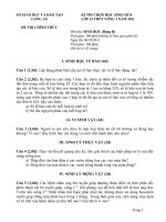 ĐỀ THI CHỌN HỌC SINH GIỎI LỚP 12 NĂM HỌC 2011-2012 MÔN SINH HỌC – SỞ GIÁO DỤC VÀ ĐÀO TẠO LONG AN