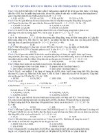 Tuyển chọn hóa hữu cơ 11 trong các đề thi ĐH và CĐ