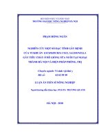 Nghiên cứu một số đặc tính gây bệnh của vi khuẩn ESCHERICHIA, SALMONELLA gây tiêu chảy ở bê giống sữa nuôi tại ngoại thành hà nội và biện pháp phòng, trị 