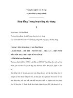 Hợp đồng trong hoạt động xây dựng 