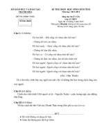 ĐỀ THI CHỌN HỌC SINH GIỎI TỈNH Năm học 2011-2012 Môn NGỮ VĂN LỚP 12 THPT