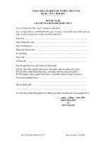 ĐƠN ĐỀ NGHỊ CẤP CHỨNG CHỈ HÀNH NGHỀ THÚ Y