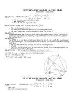 ĐỀ thi vào lớp 10 thái bình