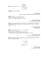 Đề số 1 (dành cho HS yêu Toán)