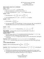 DE THI THU DAI HOC + DAP AN 2009