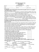 Đề thi học kì II Khối 8